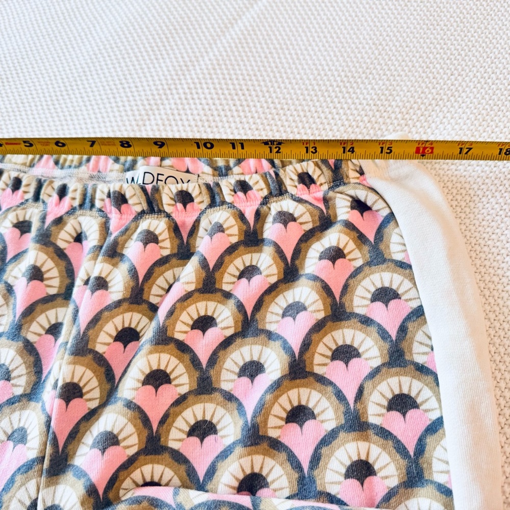 WILDFOX Cream & Pink Hearts Joggers Sweatpants - Picture 11 of 11